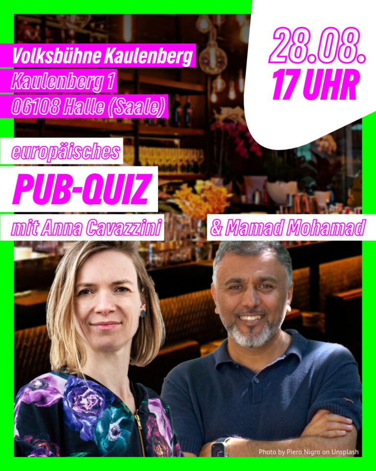 Pubquiz „Europa“ mit Anna Cavazzini und Mamad Mohamad